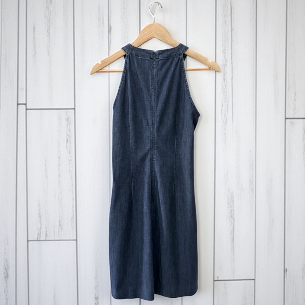 Banana Republic Denim Blue Halter Dress with Stretch! Small! - Picture 8 of 8